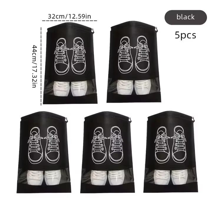 5/10pcs Non Woven Shoe Bag Storage Bag, Shoe Storage Drawstring Drawstring, Shoe Storage Bag, Dust-proof