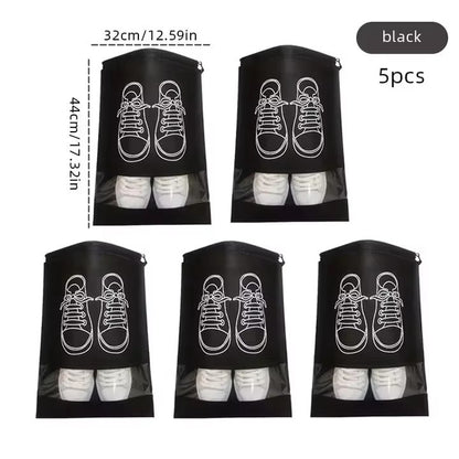 5/10pcs Non Woven Shoe Bag Storage Bag, Shoe Storage Drawstring Drawstring, Shoe Storage Bag, Dust-proof