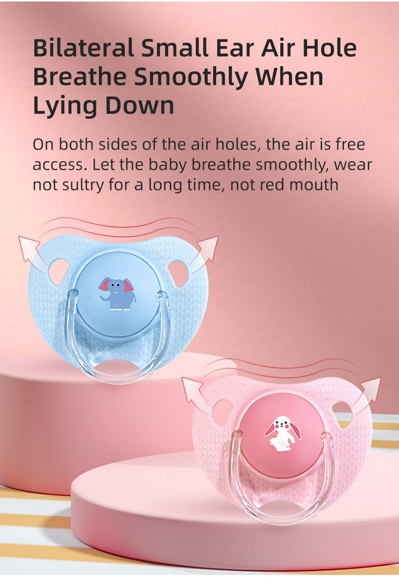 Cartoon Pattern Thumb Shape Toddlers Soothe Kids Newborn Baby Silicone Teething Pacifier