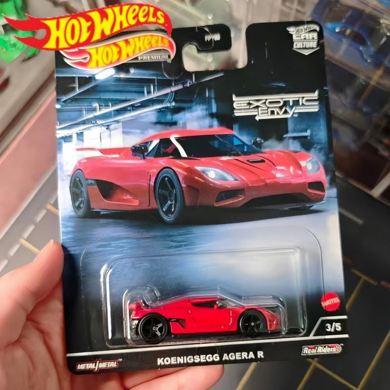 Genuine Hot Wheels Premium Car Culture Exotic Envy Set 2022 Alfa Romeo Mclaren Lamborghini 1/64 Model Scale Die-Cast Cars Toys