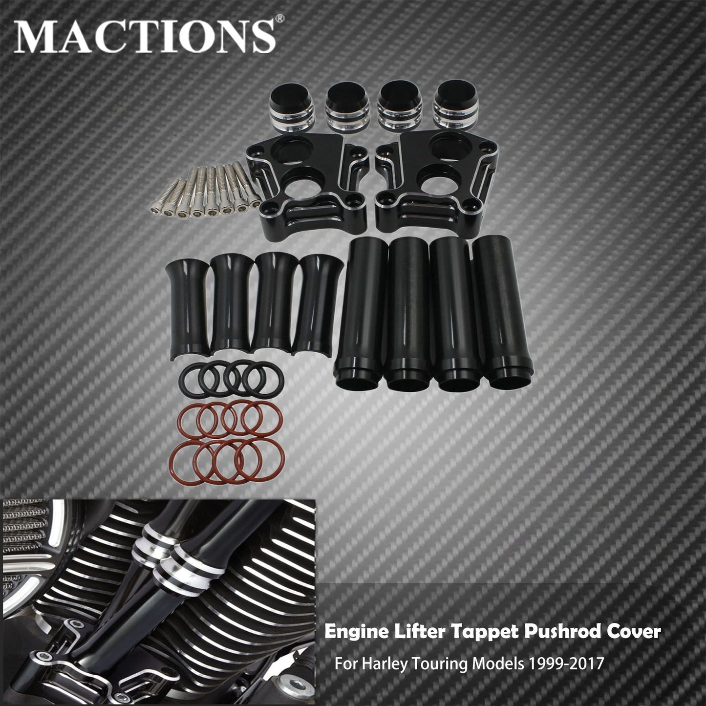 Tampa de Válvulas Forjada para Motocicleta, Tampa Superior do Balancim, Tampa Superior da Transmissão, Tampas de Embreagem para Cabos de Transmissão para Harley Touring Dyna