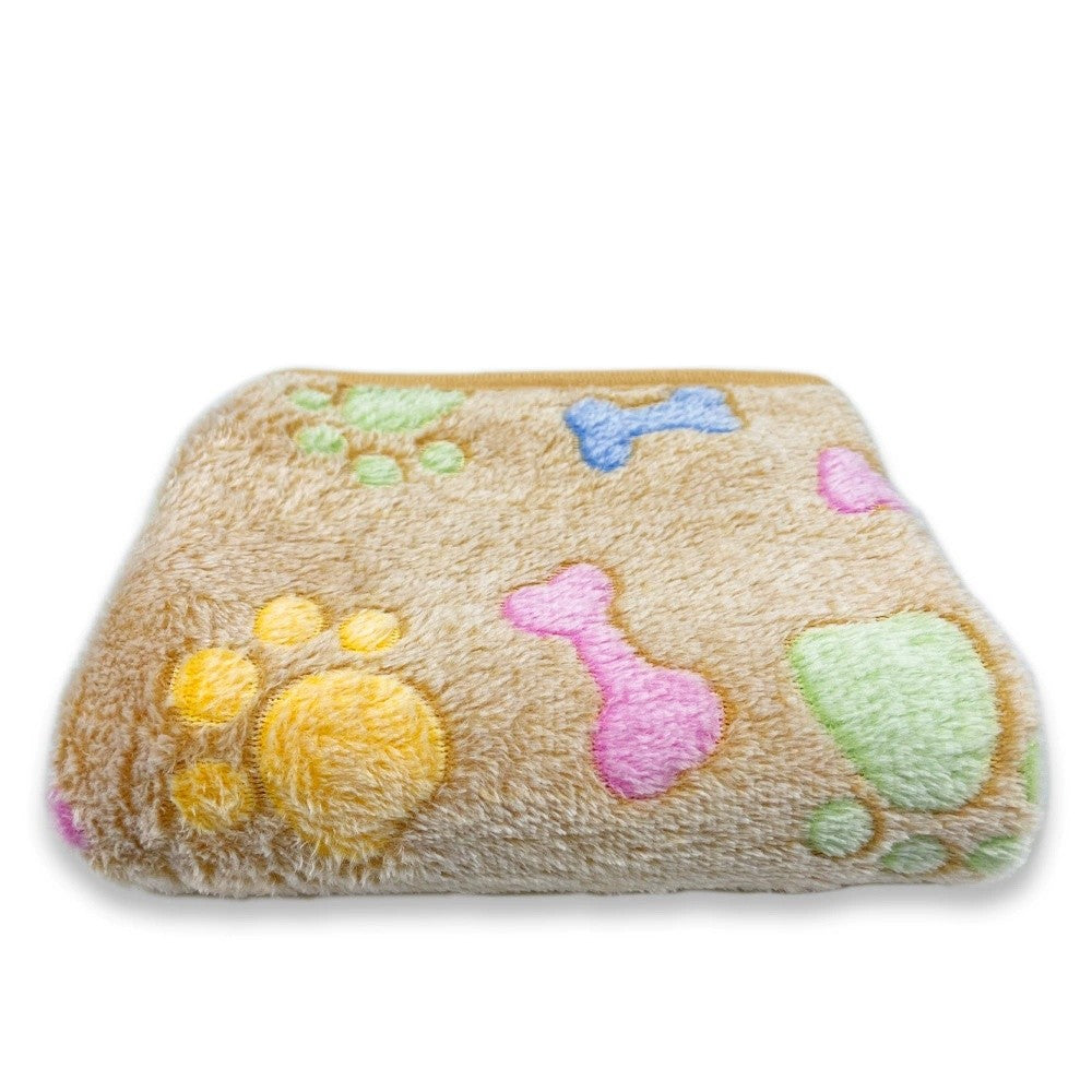 Cobertores para cães Gatos Cobertor de estimação de lã macia e fofa Quente Design de estampa fofa Patinha de cachorro gatinho Pequeno