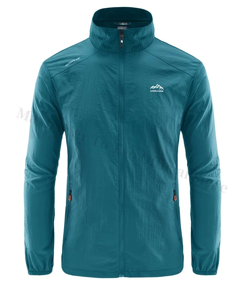 Men's Summer Skin Quick Dry Hiking Jacket Waterproof Sun UV Protection Coats Men Outdoor Sports Fishing Camping Running Jacket