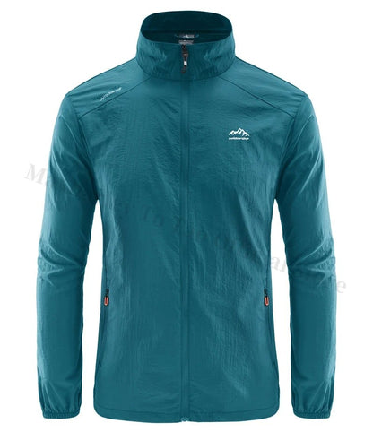 Men's Summer Skin Quick Dry Hiking Jacket Waterproof Sun UV Protection Coats Men Outdoor Sports Fishing Camping Running Jacket