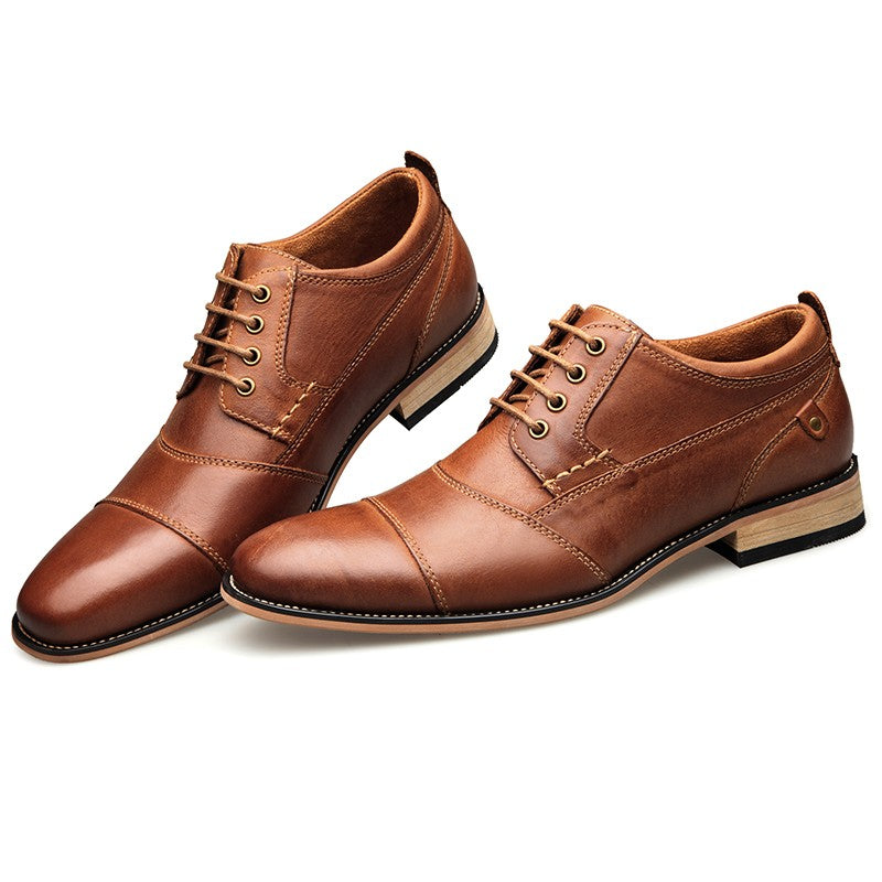 2022 Spring New Men's Business Dress Shoes Genuine Leather England Fashion Casual Oxfords Shoes Classic Three Colors Size 7.5-13