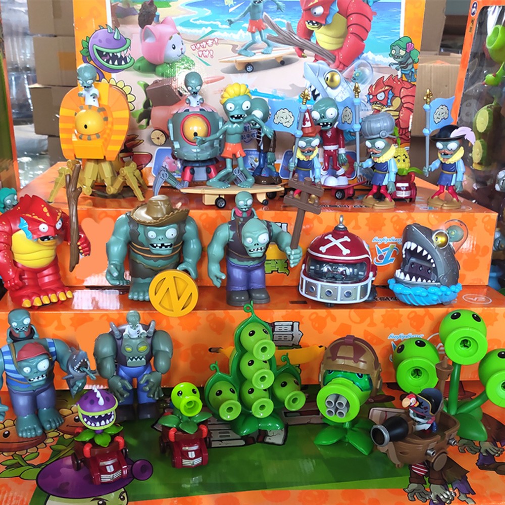1pcs New PLANTS VS ZOMBIES PVZ Pea Shooter Boss Action Figure Model Toy Dolls Shooting Dave Allstar Toy Kids Gifts For Boys
