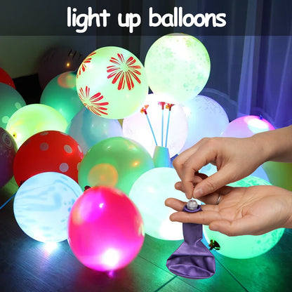 50/100/150/200/300pcs Tumbler Round Ball Light Balloon LED Flash Luminous Lamps Lantern Light for Wedding Party Birthday Decor