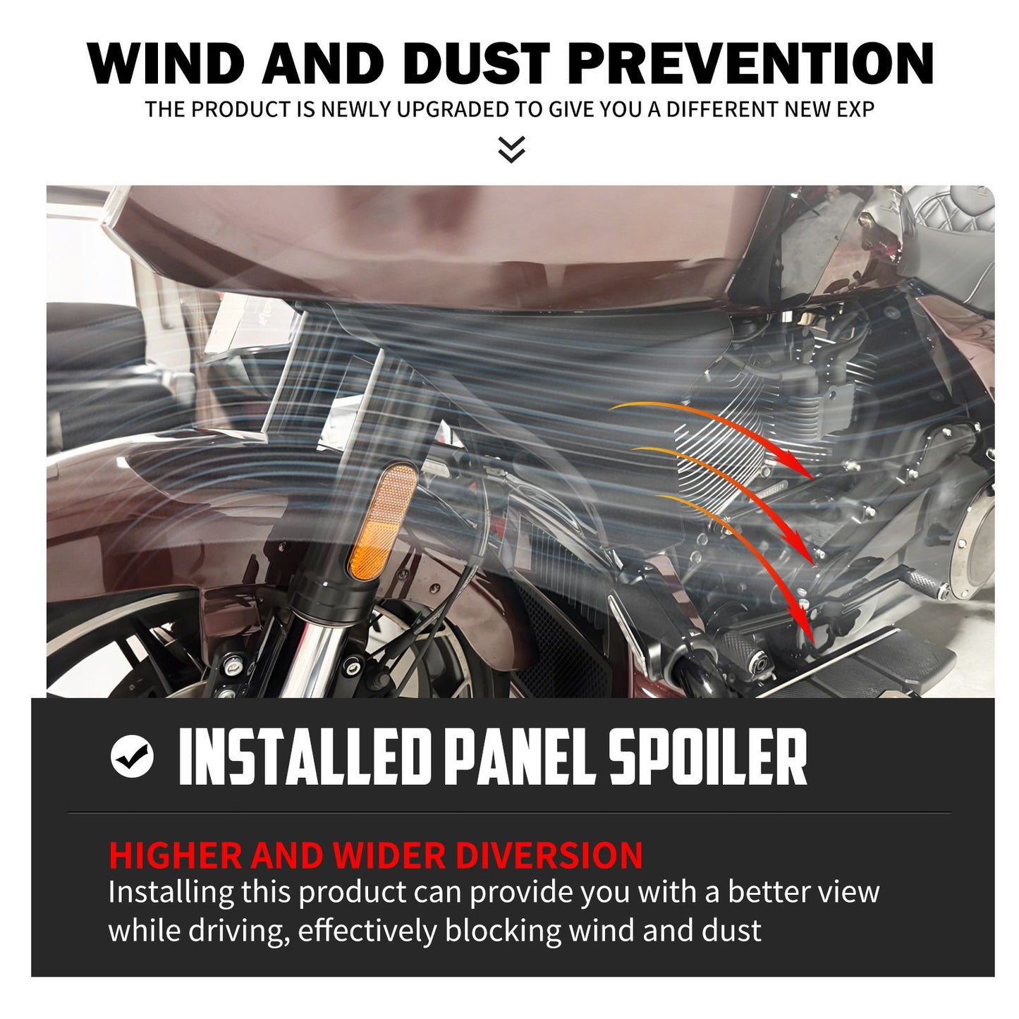 Kit de Suporte para Spoiler do Painel Lateral da Carenagem da Motocicleta para Harley Touring Road Glide FLTRXSE 2023 FLTRX FLTRXSTSE CVO 2024 2025
