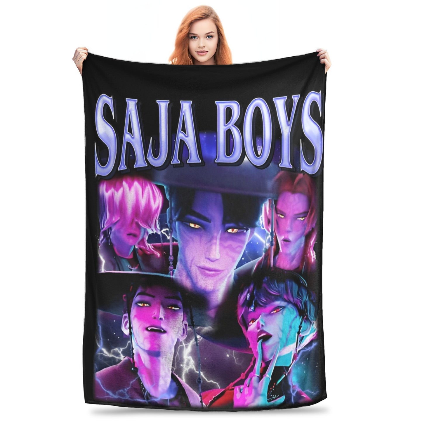 Huntrix Zoey Rumi Mira Blanket Cover Flannel KPop Demon Hunters Lightweight Throw Blankets for Outdoor Travel Bed Rug