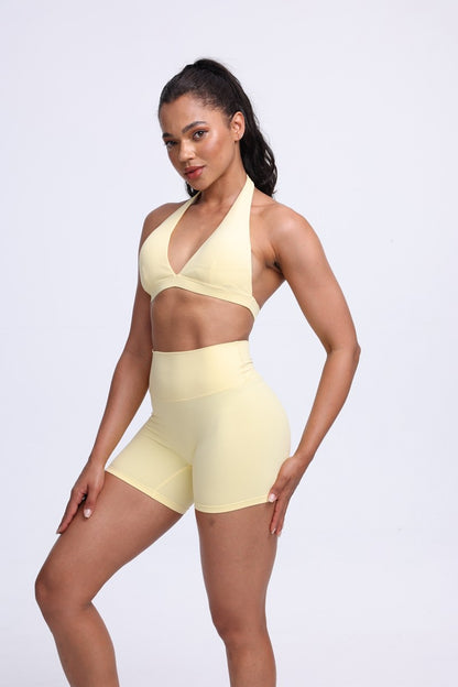 DIAS FIT JOY -Neck Hanging Neck Naked Feeling Yoga Bra for Running Fitness Cycling - Breathable Comfortable Sports Bra for Women