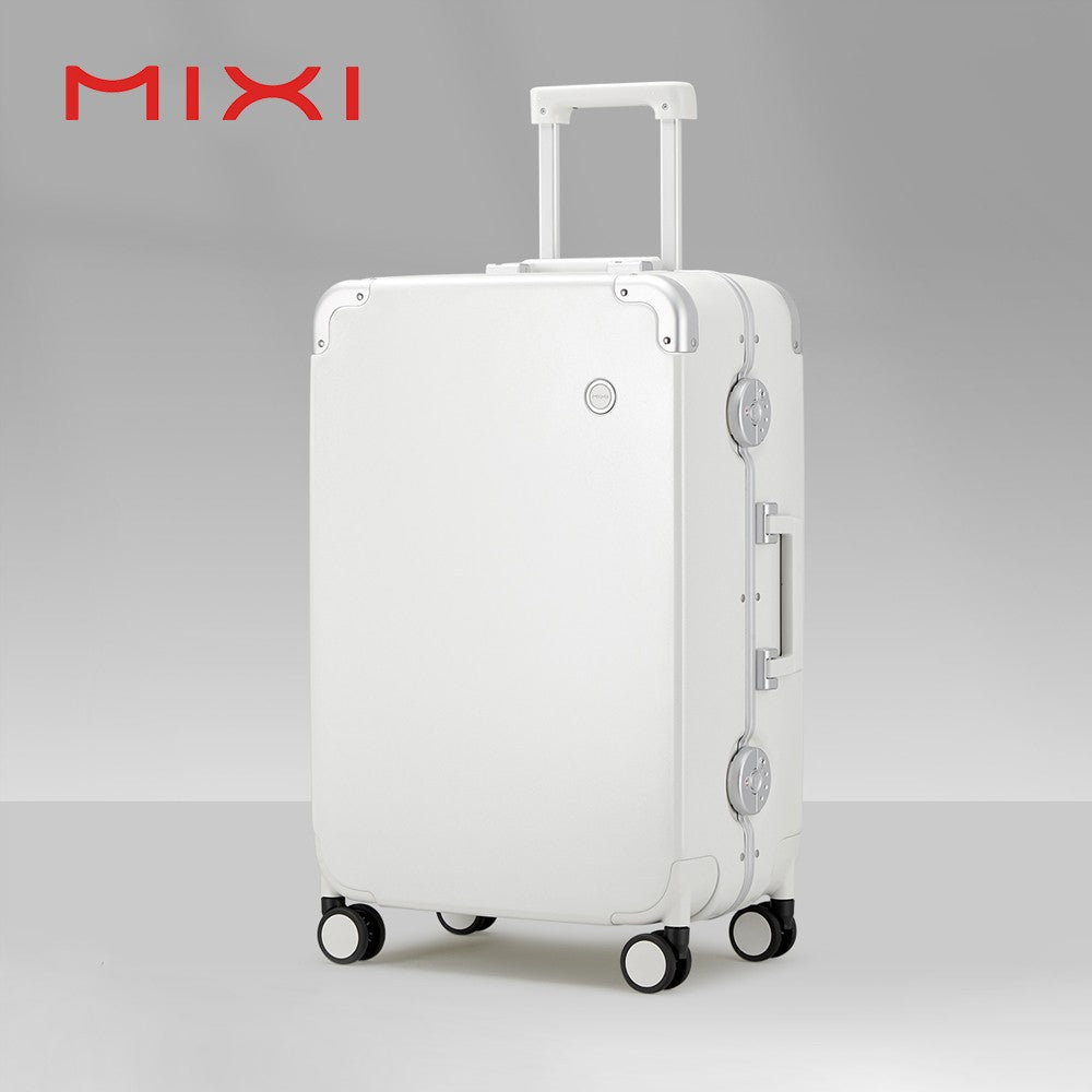 Mixi 2023 NOVA Mala de Bordo 20'' Malas de Viagem com Rodinhas Estrutura de Alumínio PC Rígida com Rodas Giratórias Cadeado TSA 24''