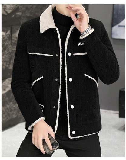 2023 Winter Men's Woolen Jacket Plus Velvet Padded Warm Trench Coat Fashion Casual Business Streetwear Overcoat Men Clothing