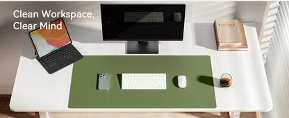 Leather Desk Mat | Computer Mat for Desk| Large Mouse Pad and Keyboard Mat | Desk Protector for Office