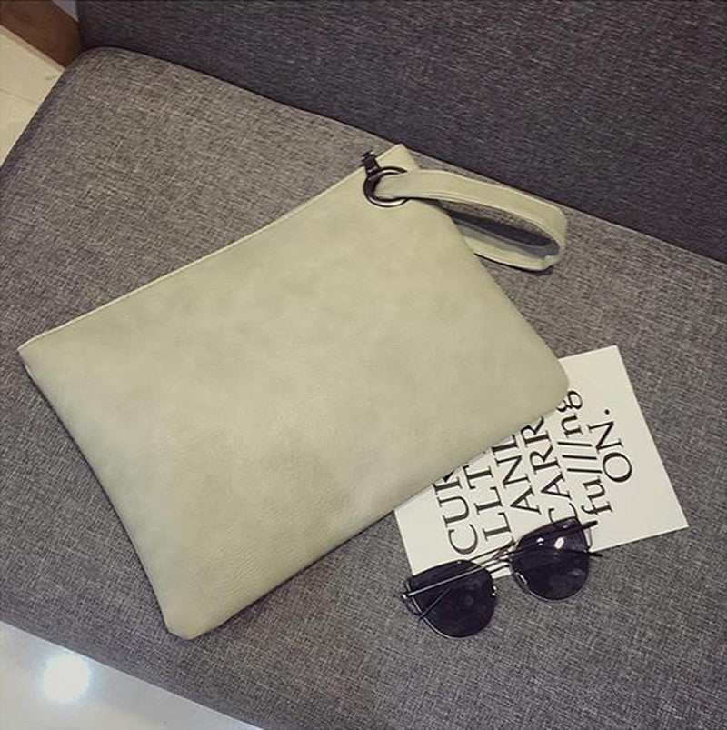 Fashion solid women's clutch bag leather women envelope bag clutch pu leather bag female Clutches sac Immediately shipping