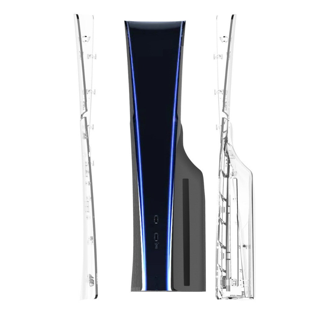 Yoteen Transparent Case for PS5 Slim Replacement Shell DIY Faceplate Clear Blue for PS5 Slim Disc & Digital Edition