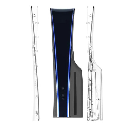 Yoteen Transparent Case for PS5 Slim Replacement Shell DIY Faceplate Clear Blue for PS5 Slim Disc & Digital Edition
