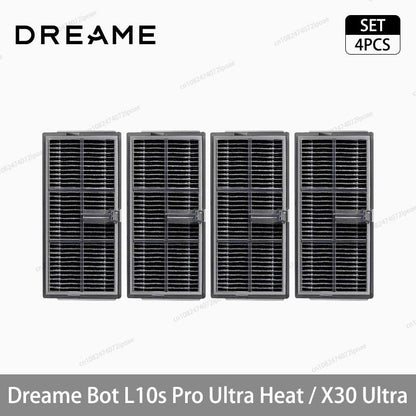 Acessórios para Robô Aspirador Dreame L10s Pro Ultra Heat / X30 Ultra: Escova Principal, Escova Lateral, Pano de Limpeza, Filtro Hepa, Saco de Pó, Peças de Reposição
