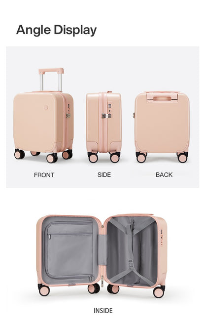 Mixi Puristic Design Travel Luggage Rolling Wheel Hardside Women Suitcase Men Trolley Case 16 20 Carry On/Big 22 24 26 28 Inch