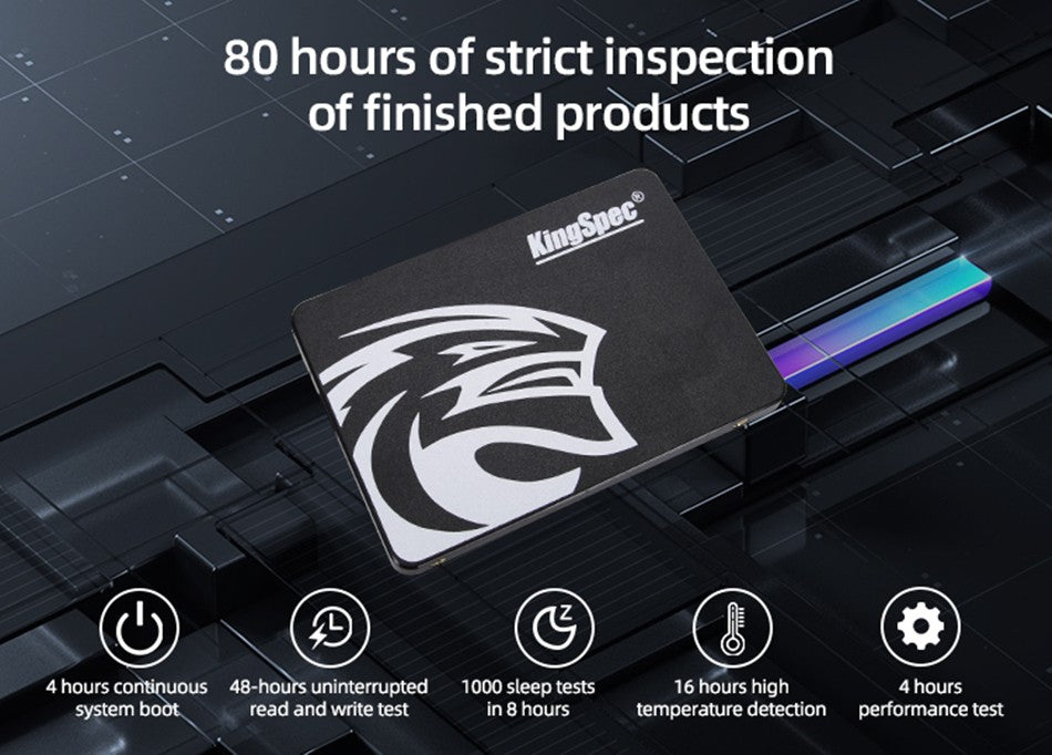 KingSpec SSD SATA 2.5" 128GB 256GB 512GB 1TB NGFF SATA 3.0 Unidade de Estado Sólido Interna para Desktop Notebook