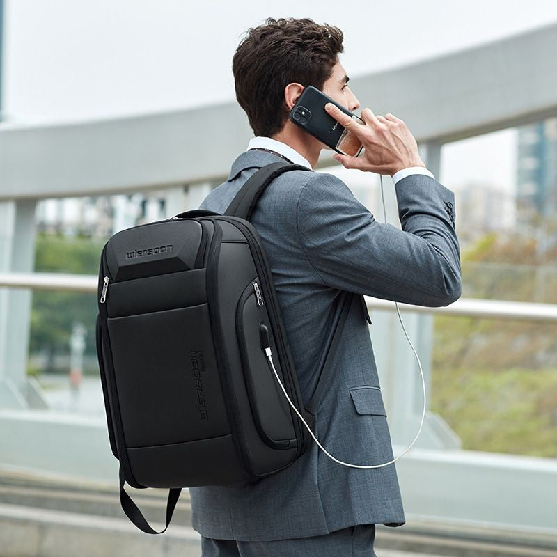 Mochila de negócios masculina 35 L Mochila à prova d'água Grande capacidade Viagem de negócios Multifuncional Senha Antirroubo Bolsa para laptop