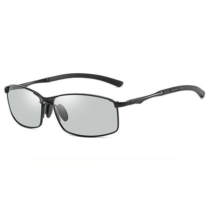 Óculos de Sol Polarizados com Armação de Metal e Lentes Fotocromáticas, Visão Noturna, Adequados para Esportes, Ciclismo, Pesca, Condução e Acampamento