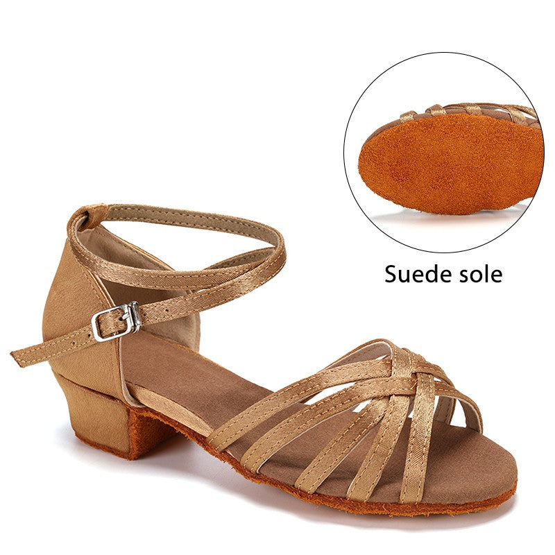 Girls Dance Shoes Kids Child Girl's Ballroom Latin Dance Shoes for Women Modern Jazz Dancing Shoes Training Shoes Salsa Sandals