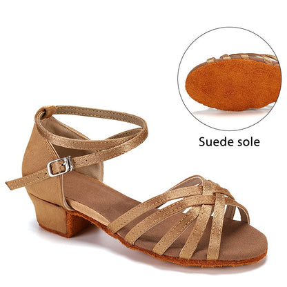 Girls Dance Shoes Kids Child Girl's Ballroom Latin Dance Shoes for Women Modern Jazz Dancing Shoes Training Shoes Salsa Sandals