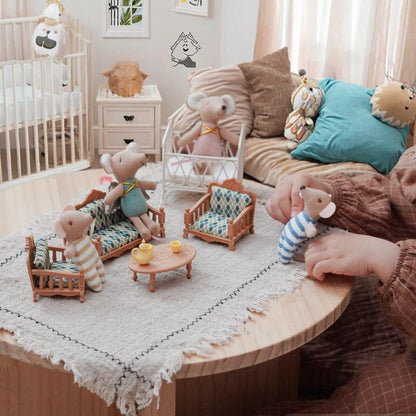 2025 Baby Plush Toy Comforts Sleeping Cute Rabbit, Bear, Mouse Baby Girl Doll, Cloth Doll Doll