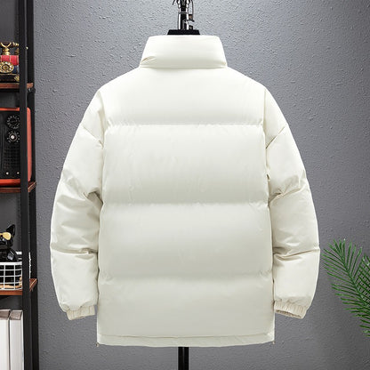 Jaqueta de Pesca Masculina Inverno Marca na Moda Gola Alta Jaqueta Acolchoada Solta Adolescentes Quente À Prova de Frio Casaco Tamanho Grande