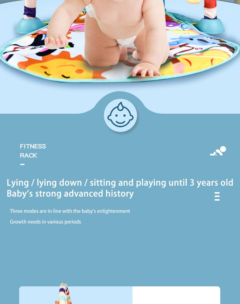 Tapete de Atividades para Bebê Multifuncional, Ginásio de Fitness, Brinquedo Musical, Educacional, para Engatinhar, Presente para Crianças