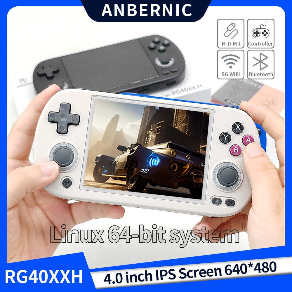 Anbernic RG40XXH 64-bit Linux Retro Handheld Game Console 4.0 IPS Screen Supports 5G Bluetooth HD Output