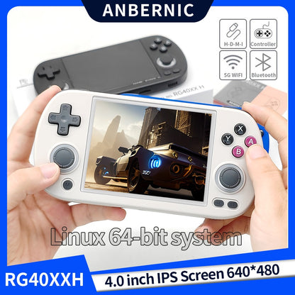 Anbernic RG40XXH 64-bit Linux Retro Handheld Game Console 4.0 IPS Screen Supports 5G Bluetooth HD Output
