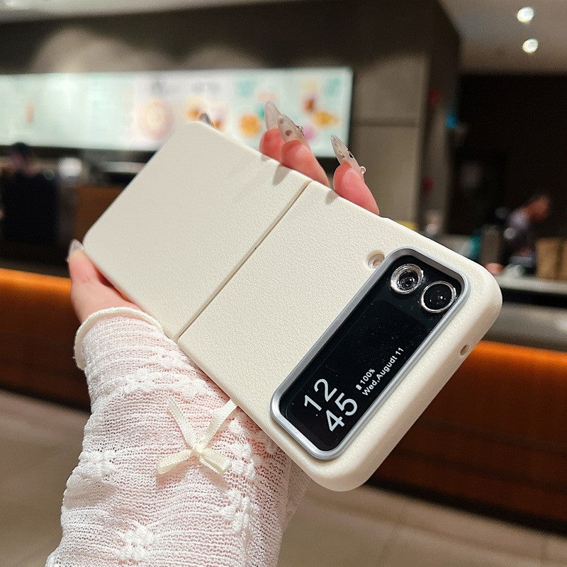 For Samsung Galaxy Z Flip 7 FE 6 5 4 3 5G Luxury Leather Case Shockproof Soft TPU Folding Phone Cover For Samsung Z Flip5 Flip6