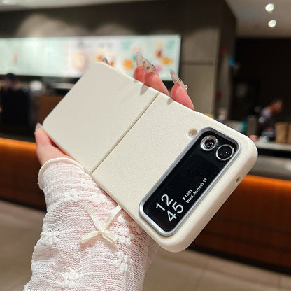 For Samsung Galaxy Z Flip 7 FE 6 5 4 3 5G Luxury Leather Case Shockproof Soft TPU Folding Phone Cover For Samsung Z Flip5 Flip6