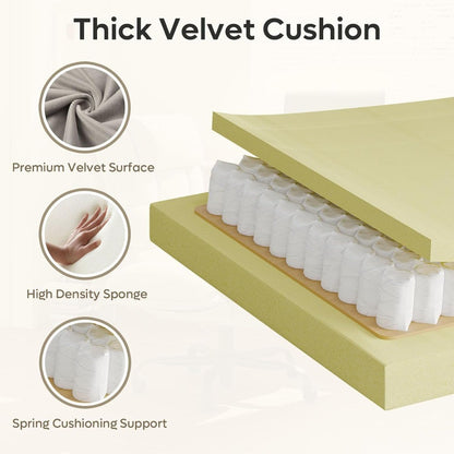 Velvet Executive Office Chair, Ergonomic Chair with Flip-up Arms, 135° Reclining Office Chair with Side Pockets & Headre