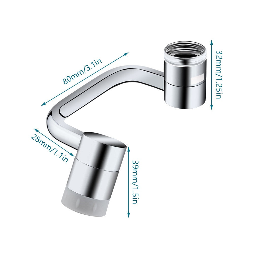 1080 Rotating Faucet-Extender Universal Kitchen Faucet Extend 2 Mode Splash Filter Extension Multifunctional Stainless Steel