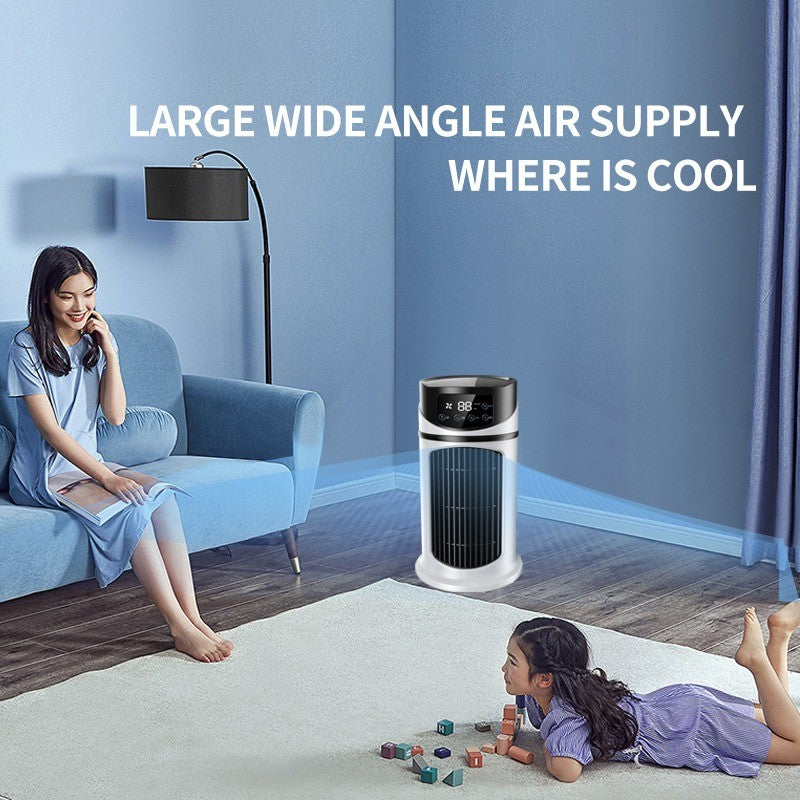 Condicionador de Ventilador Portátil com 6 Velocidades, Cooler de Névoa com Tanque de Água, Ventilador Silencioso para Dormir, Trabalhar e Estudar, Simula Vento Natural