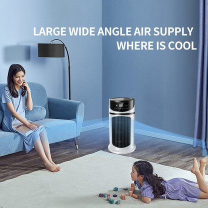 Condicionador de Ventilador Portátil com 6 Velocidades, Cooler de Névoa com Tanque de Água, Ventilador Silencioso para Dormir, Trabalhar e Estudar, Simula Vento Natural