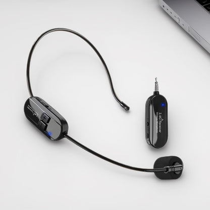 Sistema de Microfone de Mão e Headset Sem Fio 2.4G Amplificador de Voz de Longo Alcance para Palco e Ensino