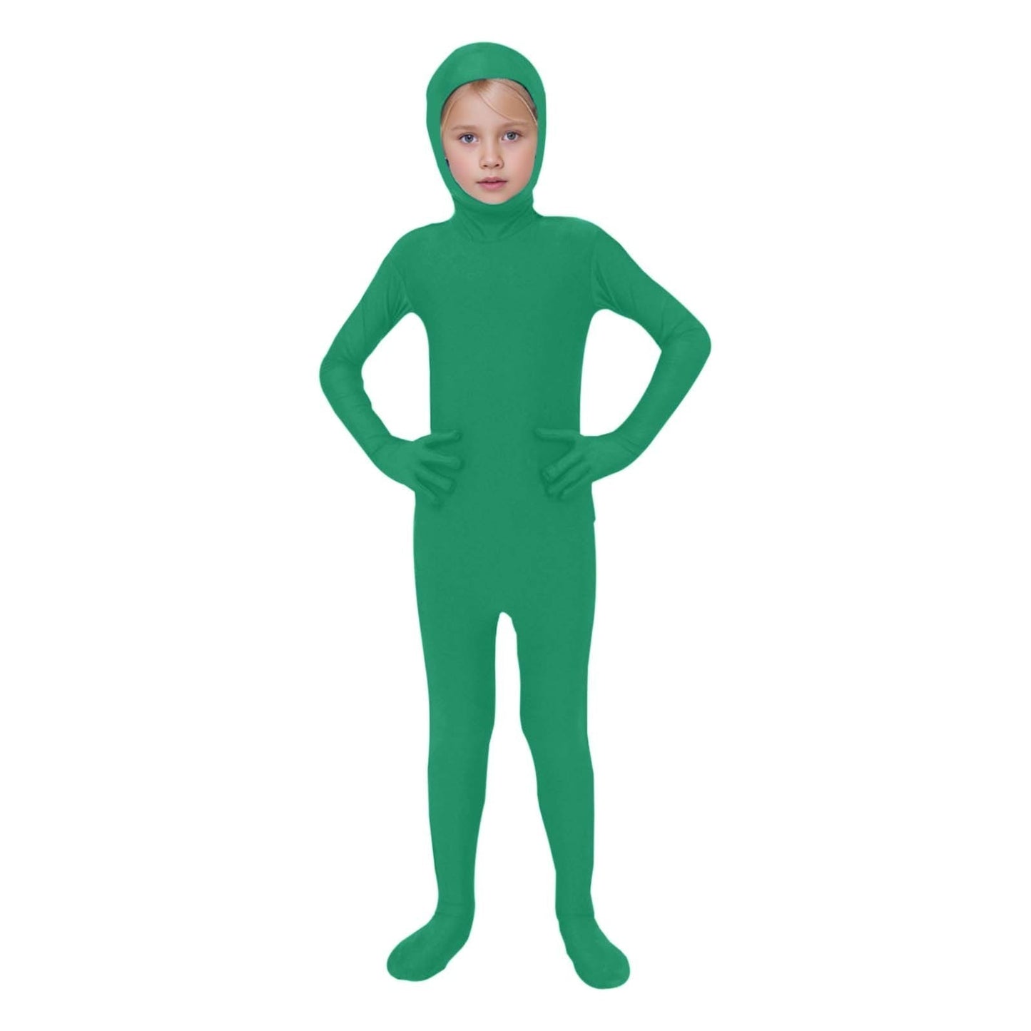 Kids Invisibility Jumpsuits Role Play Tights Full Body Suit Solid One-Piece Jumpsuit Halloween Costume Funny Romper Performance