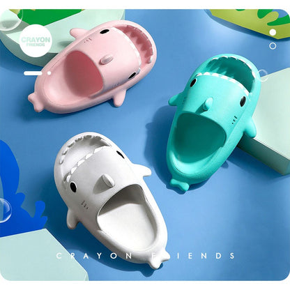 Children Slippers Cartoon Shark Sandals Summer Boys Girls Baby Kids Shoes Soft Sole Anti-Slip
