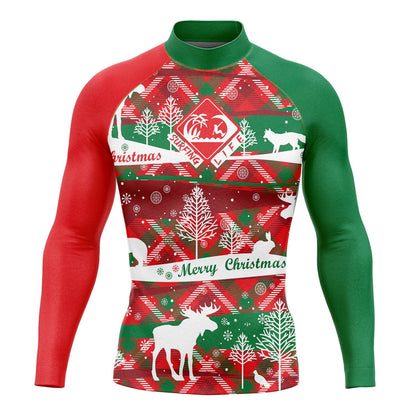 New Men's Long Sleeve Surfing Life Shirt Beach Sun Screen Surf Sweatshirt Rashguard UV Protection Swimwear UPF Gym Clothes