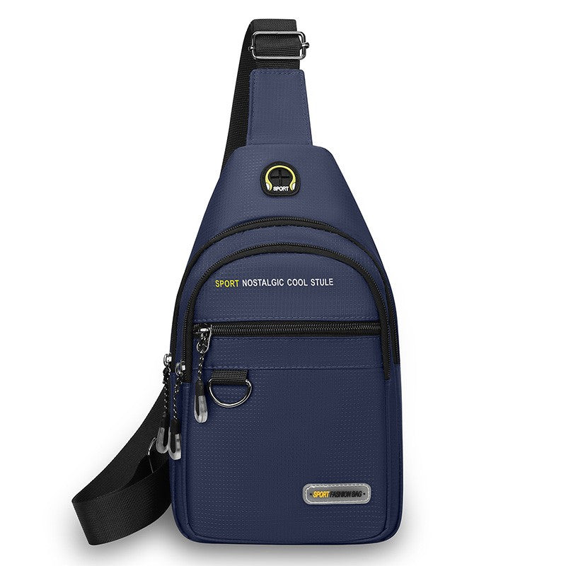 Men's chest bag - multifunctional multi compartment chest bag, durable nylon for outdoor travel, hiking and daily use, sports de