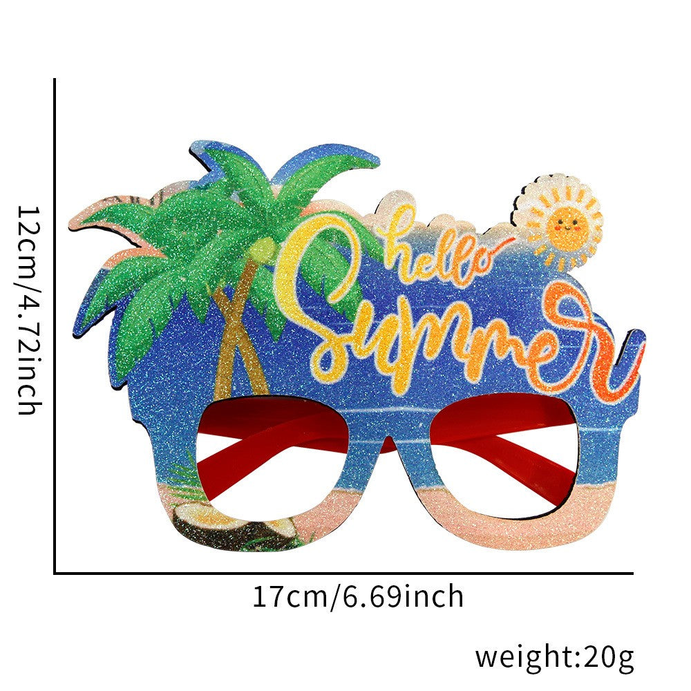 Hawaiian Party Glasses,Summer Flamingo Pineapple Coconut Glasses,Summer Beach Themed Birthday Party Decorations