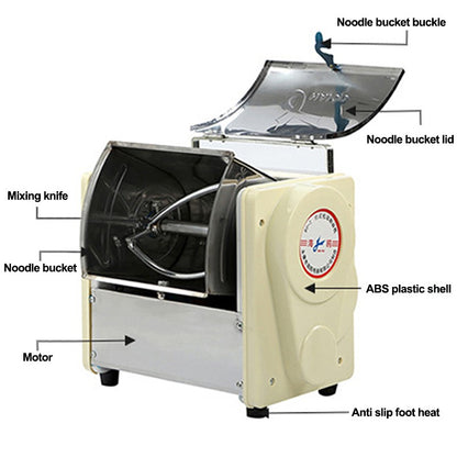 2KG Dough Mixer Machine Stainless Steel Multifunction Electric Dough Kneader Kitchen Multi-function Mixer Beater Home Appliance