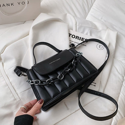 New Chains Shoulder Bag Women Solid Color Crossbody Bag Designer Messenger Handbag and Purse Luxury Top-handle Bag feminina