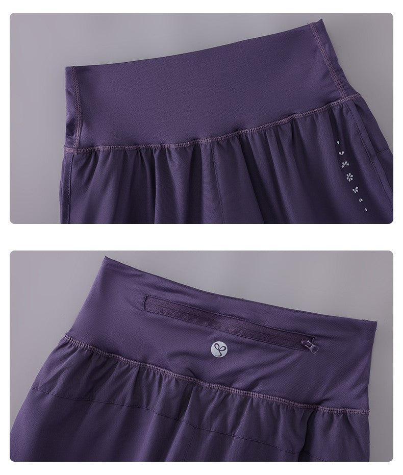 DRUR Women's Cycling Shorts High Waist Quick Drying Yoga Shorts Woman Summer Sports Short Pants With Inner Lining Gym Clothing