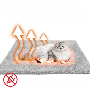 Cama para Gatos Autorrequecível Tapete Térmico Extrarrequentado para Cães e Gatos Almofada para Animais de Estimação com Capa Removível Base Antiderrapante Não Elétrico