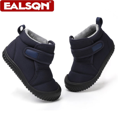Unisex Kids Winter Outdoor Waterproof Fashion Short Snow Boots Boys and Girls Warm Cotton Comfortable Walking Shoes