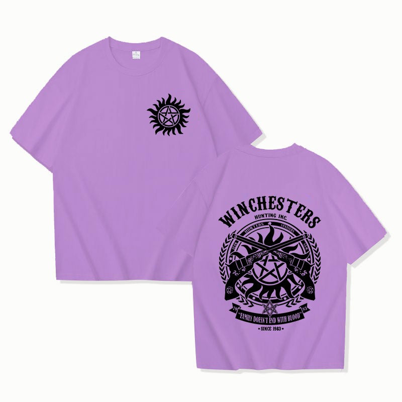 New TV Supernatural Printed Women Men T-shirts Supernatural Short Sleeve Shirts Summer Round Neck Tee Shirt Casual Funny Tops